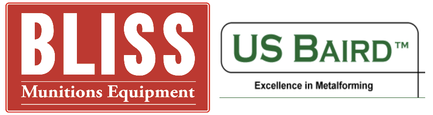 The Bliss Munitions Equipment Logo next to the Baird Machinery Corporation logo